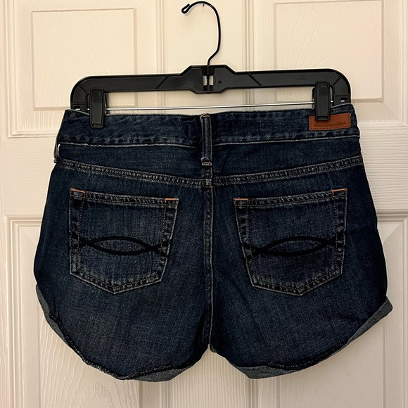 Abercrombie and Fitch Distressed Button Fly Denim Shorts - Picture 2 of 10